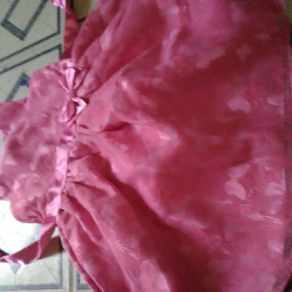 Girls Pink Butterfly Dress Sz 10